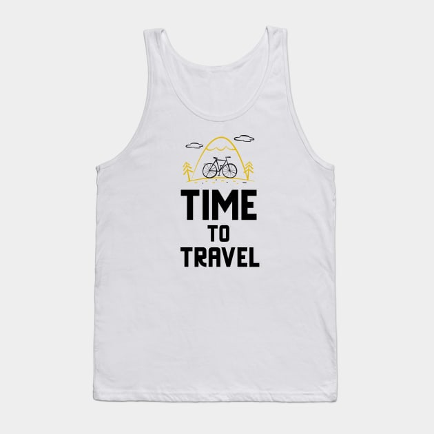 Time To Travel - Cycling Tank Top by Jitesh Kundra